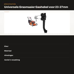 Dailygoods- Grasmaaier Gashebel Vervanging - Universele Gashebel - Geschikt voor Borstelsnijder - 23~27mm Stuur - Tuin/Gereedschap - Comfortabele Koopervaring - Gashendel — thumbnail 3