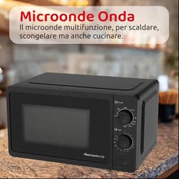 Magnetron met Grill - Compacte Oven - Snel Eten Bereiden - Geïntegreerde Grillfunctie - 20 Liter - Zwart — thumbnail 2