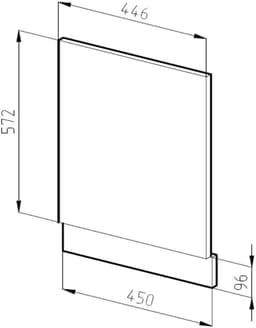 Vaatwasserpaneel - Frontpaneel Keuken - Keuken Integratie - Greeploos J-vorm - 45 cm breed - Wit — thumbnail 5