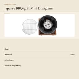 Dailygoods- BBQ Grill Mini Draagbare Japanse Stijl - Aluminiumlegering - Houtskoolfornuis - Snelle Verwarming - Grillrooster - Compact Ontwerp - Barbecue — thumbnail 5