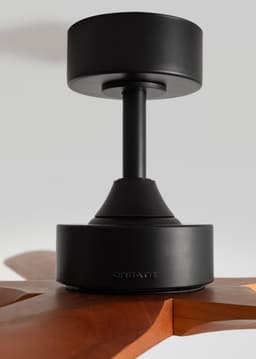 CREATE - Stille plafondventilator van 100% hout 40W (Ø165cm) - Met licht LED - Afstandsbediening - 6 snelheden - Programmeerbaar - WIND INDUSTRIAL WOOD — thumbnail 4