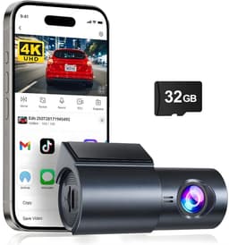 KAD® Dashcam - Full HD Dashcam met Nachtzicht - Voor- en Achtercamera met Nachtzicht - Zwart - 9cm x 4cm x 4cm — thumbnail 1