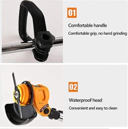 Handgrasmaaier - Cilinder maaier - Gazon onderhoud - Lithium Batterij - 14 cm snijbreedte - null — thumbnail 5