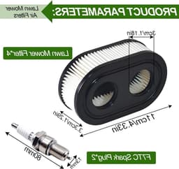 4 Stuks Luchtfilter voor Grasmaaier, Vervangend Luchtfilter Cartridge voor Briggs & Stratton, Geschikt voor 798452 en 593260, Tuinonderhoud Accessoires — thumbnail 5