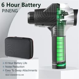 Massage Gun - Spier Stimulator - Spierherstel - Geluidsarm - 22 x 16 x 6cm - Zwart — thumbnail 5