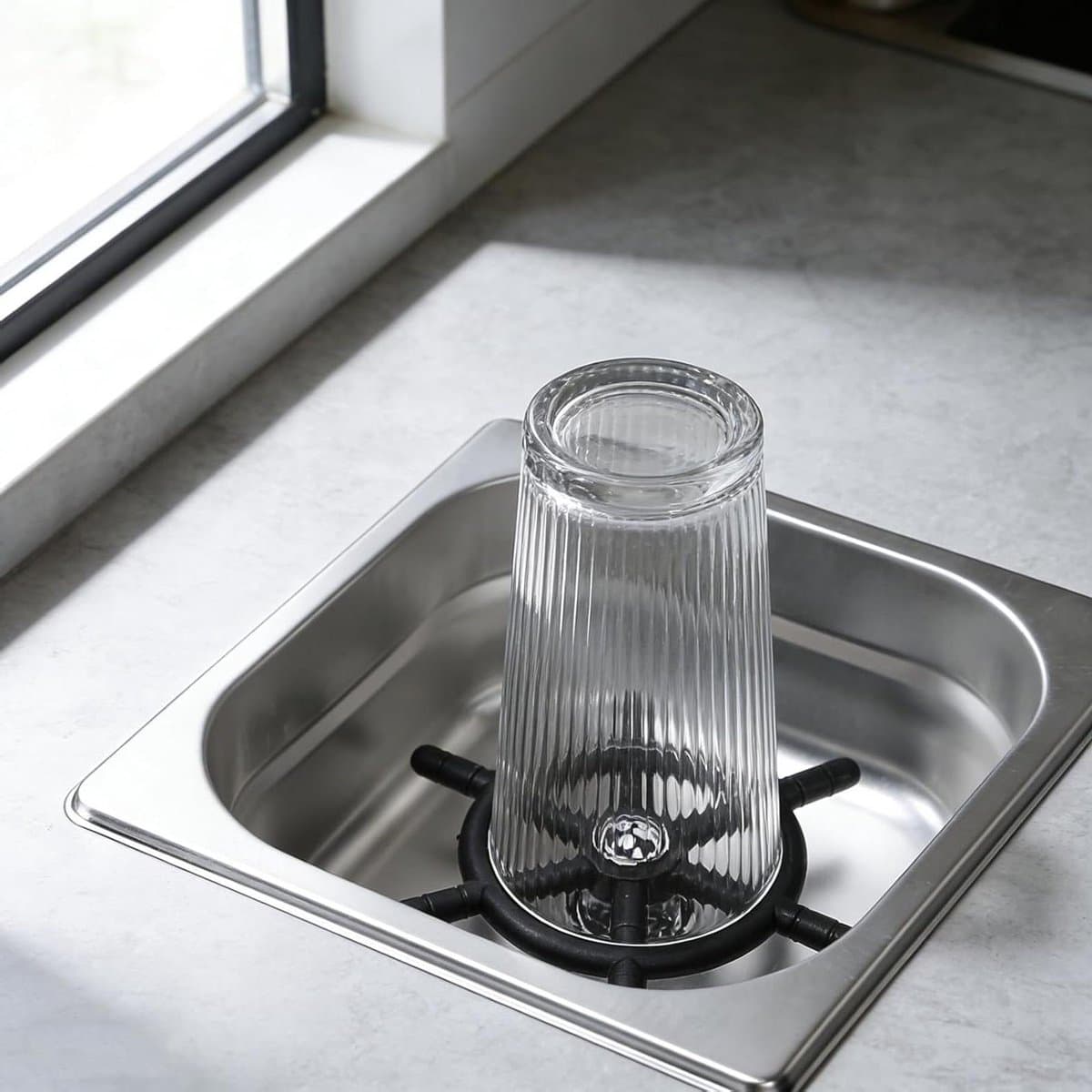 Automatische Bekerwasser - Ingebouwde Kan Spoeler - Snel Glazen Reinigen - Hogedruk Spoeling - 17.5 x 16.3 x 12 cm — afbeelding 1