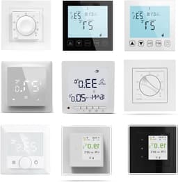 Kamerthermostaat - Slimme thermostaat - Temperatuur regelen - Touchscreen bediening - 12 mm - Wit — thumbnail 1