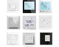 Kamerthermostaat - Slimme thermostaat - Temperatuur regelen - Touchscreen bediening - 12 mm - Wit