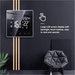 Slimme Thermostaat - Temperatuur Controller - Energie Besparen - App Bediening - 86x86mm - Wit — thumbnail 4
