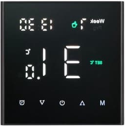 Slimme Thermostaat - Verwarming Regelaar - Energie Besparen - App en Spraakbesturing - 8.6 x 8.6 cm - Zwart — thumbnail 1