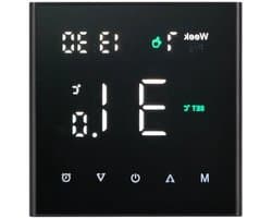 Slimme Thermostaat - Verwarming Regelaar - Energie Besparen - App en Spraakbesturing - 8.6 x 8.6 cm - Zwart
