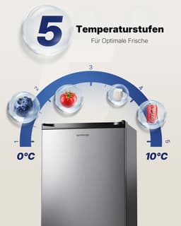 Koelkast met vriesvak - Kleine koelkast - Dranken koelen - Energiezuinig en stil - 91 liter inhoud - Zilver — thumbnail 4