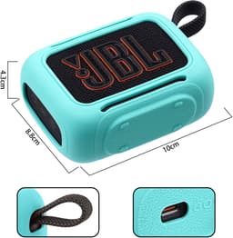 Beschermhoes geschikt voor JBL Go 5 Bluetooth Speaker - Meerdere Kleuren - Schokbestendig - Krasbestendig - Siliconen - Hoesje - Case - Bescherming - Sky Blauw — thumbnail 4