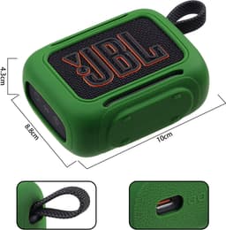 Beschermhoes geschikt voor JBL Go 5 Bluetooth Speaker - Meerdere Kleuren - Schokbestendig - Krasbestendig - Siliconen - Hoesje - Case - Bescherming - Groen — thumbnail 4