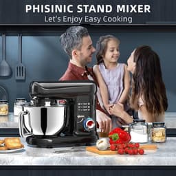Krachtige Planetaire Keukenmachine 1500W met RVS Kom 6,5L – 6 Snelheden + Puls — thumbnail 2