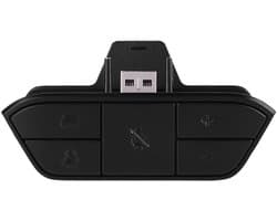 Stofdichte Stereo Headset Adapter - Hoofdtelefoon Converter met Game Control voor Xbox One Zwart .