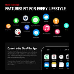 Zeblaze Stratos 4 Smartwatch - GPS Sporthorloge - Stappenteller - Slaapmonitor - Belfunctie - LED Zaklamp - 170+ Sportmodi- 5ATM - Hartslag/Slaapmeter/SpO2 - IOS & Android - Elektrisch Oranje — thumbnail 5