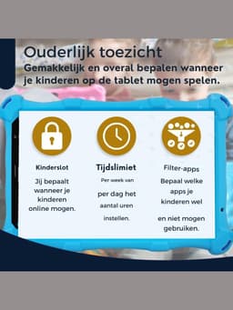Zyrex® Kindertablet Deplay - Kinder Tablet Deplay - Kindertablet Deplay Pro - Blauw - 23cm x 13cm x 1cm — thumbnail 2