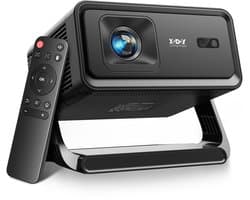 XGODY Premium Mini Beamer - Alles-in-één Smart TV Projector - 2026 model - Android 14.0 - WiFi 6 & Bluetooth 5.4 - 4k ondersteuning - Beamer - Inclusief Hdmi kabel - Home Cinema - zwart