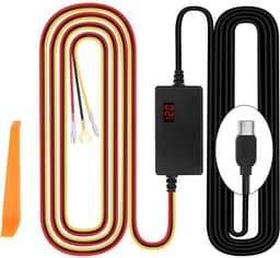 Dashcam aansluitset geschikt voor vaste bedrading, 12V-24V naar 5V 3A, geschikt voor spanningsindicator, instelbare spanning, 24-uurs parkeerbewakingsmodus, bescherming tegen overontlading van de batterij, Type-C interface en opstartfunctie. — thumbnail 1