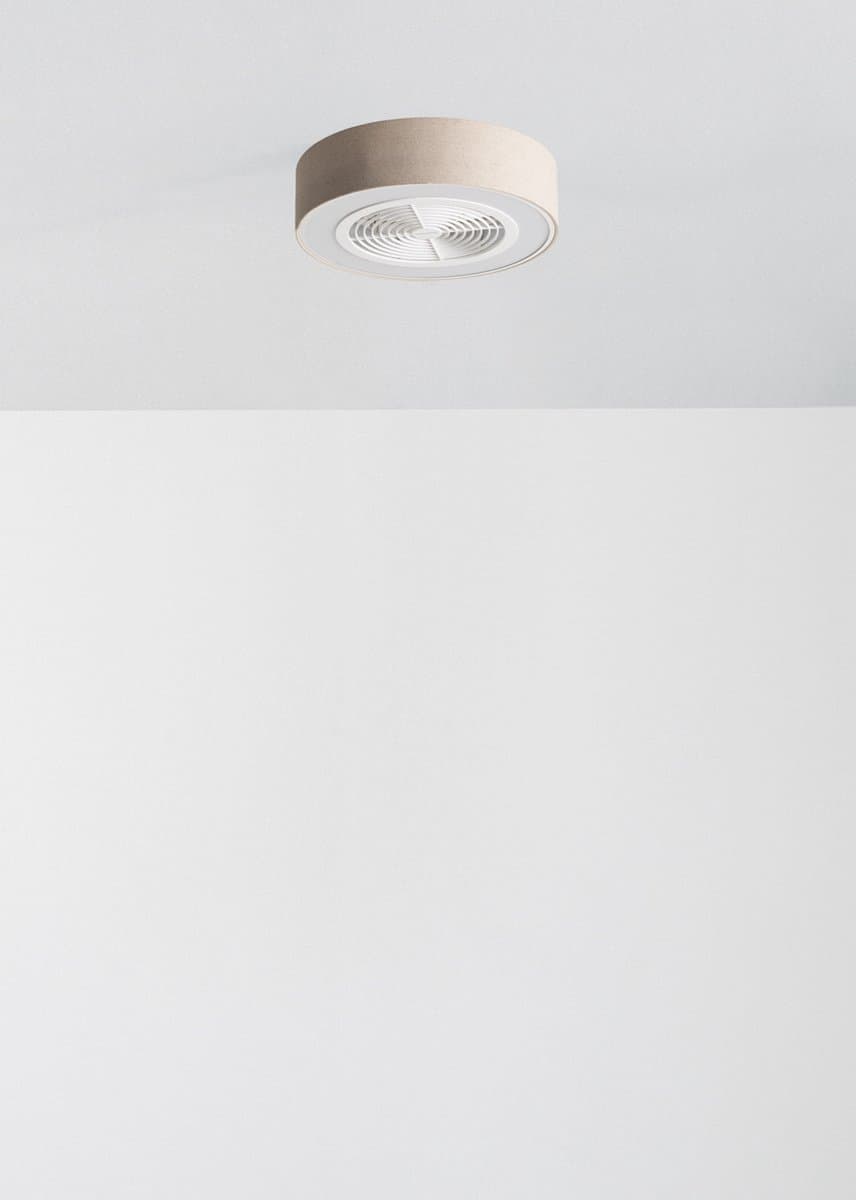 CREATE - Stille plafondventilator 40W (Ø50cm) met verborgen bladen en LED-verlichting - Met licht LED - Afstandsbediening - 6 snelheden - Programmeerbaar - WIND CLEAR EASY — afbeelding 1
