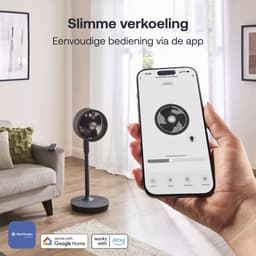 Dimplex DUOCOOL 2-in-1 Smart Draadloze Statiefventilator – Ventilator Staand - Tafelventilator - 45u Accu - 20m Bereik – Fluisterstil (36dB) – Bediening via App & Afstandsbediening — thumbnail 2