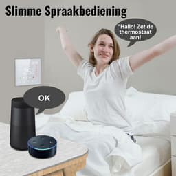 Slimme Thermostaat Temperatuurregeling met Touchscreen – Wifi Thermostaat met App Bediening & Programmeerbare Instellingen – LCD Touchscreen Thermostaat Zwart | Eenvoudige Opbouwmontage & Energiezuinig — thumbnail 3
