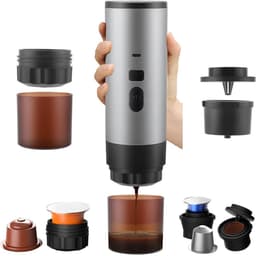 DnA® Draagbare Koffiemachine - Blender To Go - Draagbare Blender - Grijs - 6cm x 6cm x 24cm — thumbnail 1