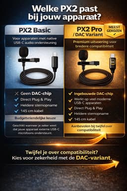 DrPhone PX2 Basic Lavalier USB-C Microfoon Zonder DAC – Compacte Clip-On Microfoon voor Heldere Stemopnames — thumbnail 2