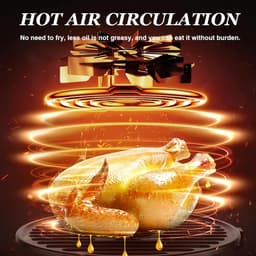 15L grote luchtfriteuse-oven, dubbele zone luchtfriteuse-oven, olievrije elektrische luchtoven, instelbare temperatuur 0-200 ℃, 1350 W, uitpakken Automatische stroomuitval — thumbnail 2