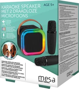 MESA Musthaves - Karaoke Box - 2 Draadloze Microfoons - RGB Verlichting - Bluetooth Speaker — thumbnail 2
