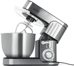 Swiss Haus® KM2206 Keukenmachine – 1300W Keukenrobot – 6L RVS Mengkom – 6 Snelheden + Pulse – Multifunctionele Keukenmixer met Deeghaak, Garde & Klopper – RVS — thumbnail 1