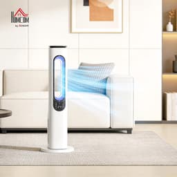 Torenventilator - Staande ventilator - Rustige slaap - Bladloos ontwerp - 955 cm hoog - Wit — thumbnail 2