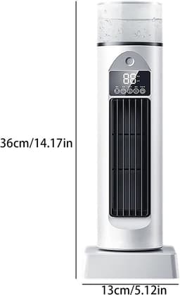 Bladeless Torenventilator - Stille Ventilator - Persoonlijke Koeling - 6 Snelheden 120° Oscillatie - 345 cm Hoog - Zwart — thumbnail 5