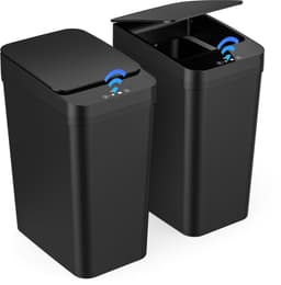 Prullenbak met Sensor - Automatische Deksel - 12 Liter - 3 Bedieningsmodi - Stil en Waterbestendig - Set van 2 — thumbnail 1