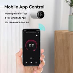 Thermostatische Radiator Klep - Slimme Verwarming - Energie Besparen - App en Spraakbesturing - 8 mm Motor - Wit Zwart — thumbnail 3