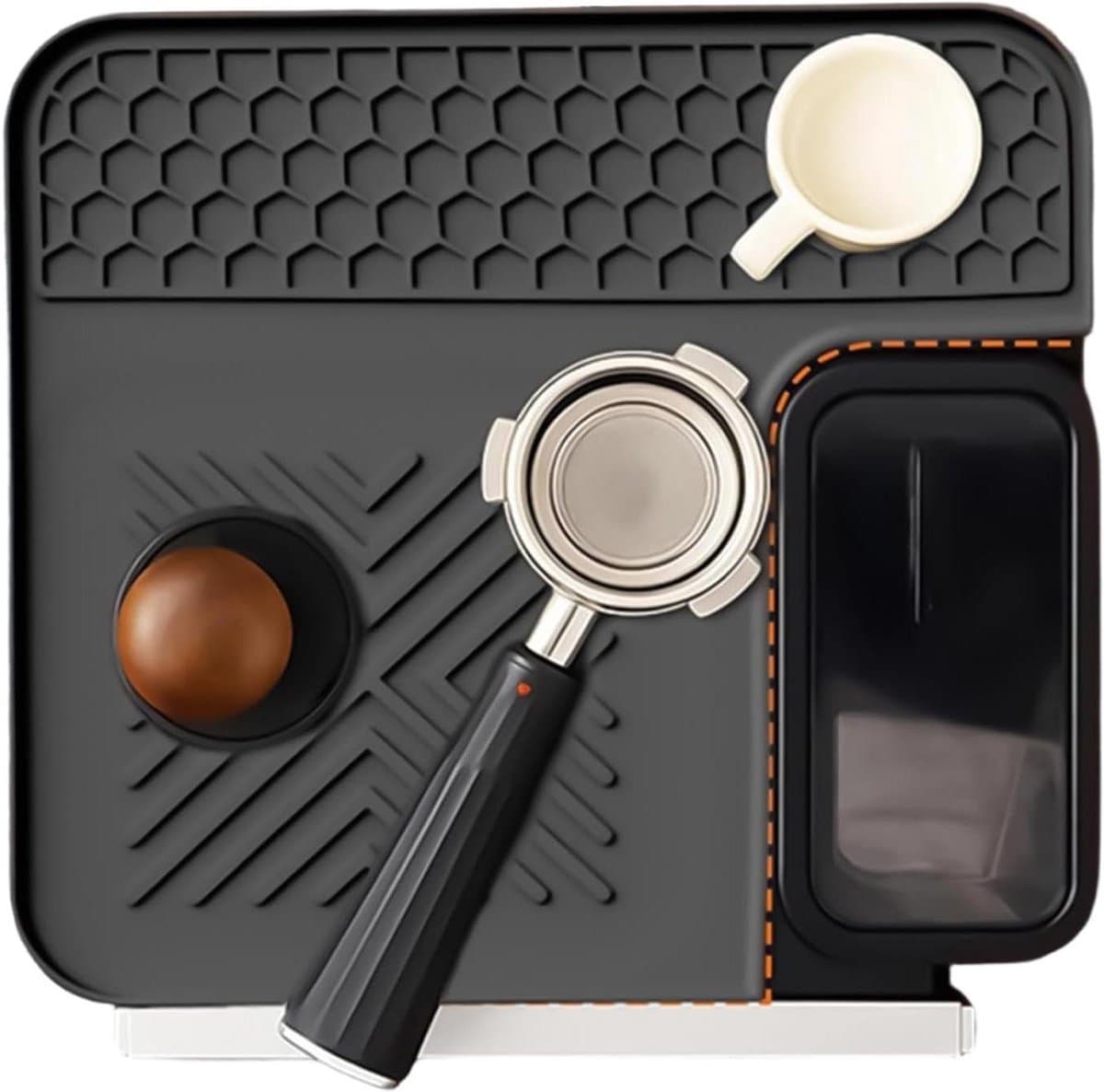 Koffiemachine Mat - Apparaat Onderlegger - Aanrecht Beschermen - Antislip Stabiliteit - 30x28 cm - Zwart — afbeelding 1