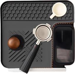 Koffiemachine Mat - Apparaat Onderlegger - Aanrecht Beschermen - Antislip Stabiliteit - 30x28 cm - Zwart — thumbnail 1