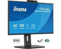 iiyama ProLite XB2497HSNH-B1 - 24 inch - Full HD - IPS - 100Hz - Verstelbaar - USB-C Dock - Windows Hello Cam
