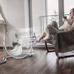 AREBOS Vloerventilator 18" Blazer Ventilator 120W 50Hz Zilver Chroom Ventilator — thumbnail 4