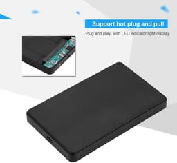By shayne - Zwarte Vaste Schijfbehuizing - Plug and Play - Duurzaam - 2,5 Inch Aansluiting - Externe Harde Schijf Box - Gemakkelijk in gebruik — thumbnail 2