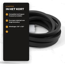 Dailygoods- V-riem 5/8''x152'' - Compatibel met Scag/Husqvarna - Duurzaam materiaal - Slijtvast - Stabiliteit - Verbeterde werking - Grasmaaierriem — thumbnail 2