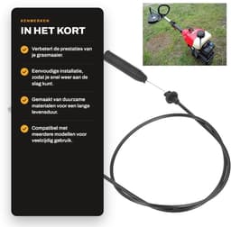 Dailygoods- Dekkoppelingskabel met Veer - Kunststof/Staal - Vervangingsonderdeel voor Grasmaaiertractor - Geschikt voor 700-serie - Stabiele Prestaties - Duurzaam Materiaal - Grasmaaierkabel — thumbnail 3