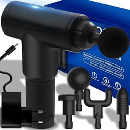 Massagepistool - Spierstimulator - Spierherstel - 6 Intensiteitsniveaus - 16 mm Diepte - Zwart — thumbnail 1
