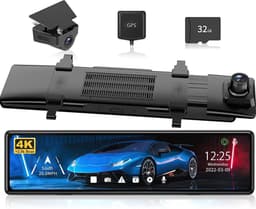 RedTiger T27 Spiegel Dashcam voor auto - Ultra 4K & 2,5K - Voor en Achter camera - WiFi en GPS - 12 Inch - Sony Camerasysteem - Nachtzicht - Parkeerbewaking - met Parkeerhulp - G Sensor - Loop opname - Full HD — thumbnail 1