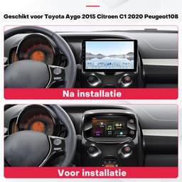 Boscer Autoradio - Geschikt voor Toyota Aygo, Citroën C1 & Peugeot 108 (2015-2020) - Android 15 - 9 Inch HD Touchscreen - 8-Core Snapdragon 4+64GB - Interne Koeling - Apple CarPlay & Android Auto - GPS, WiFi, Bluetooth - Camera & Microfoon — thumbnail 3