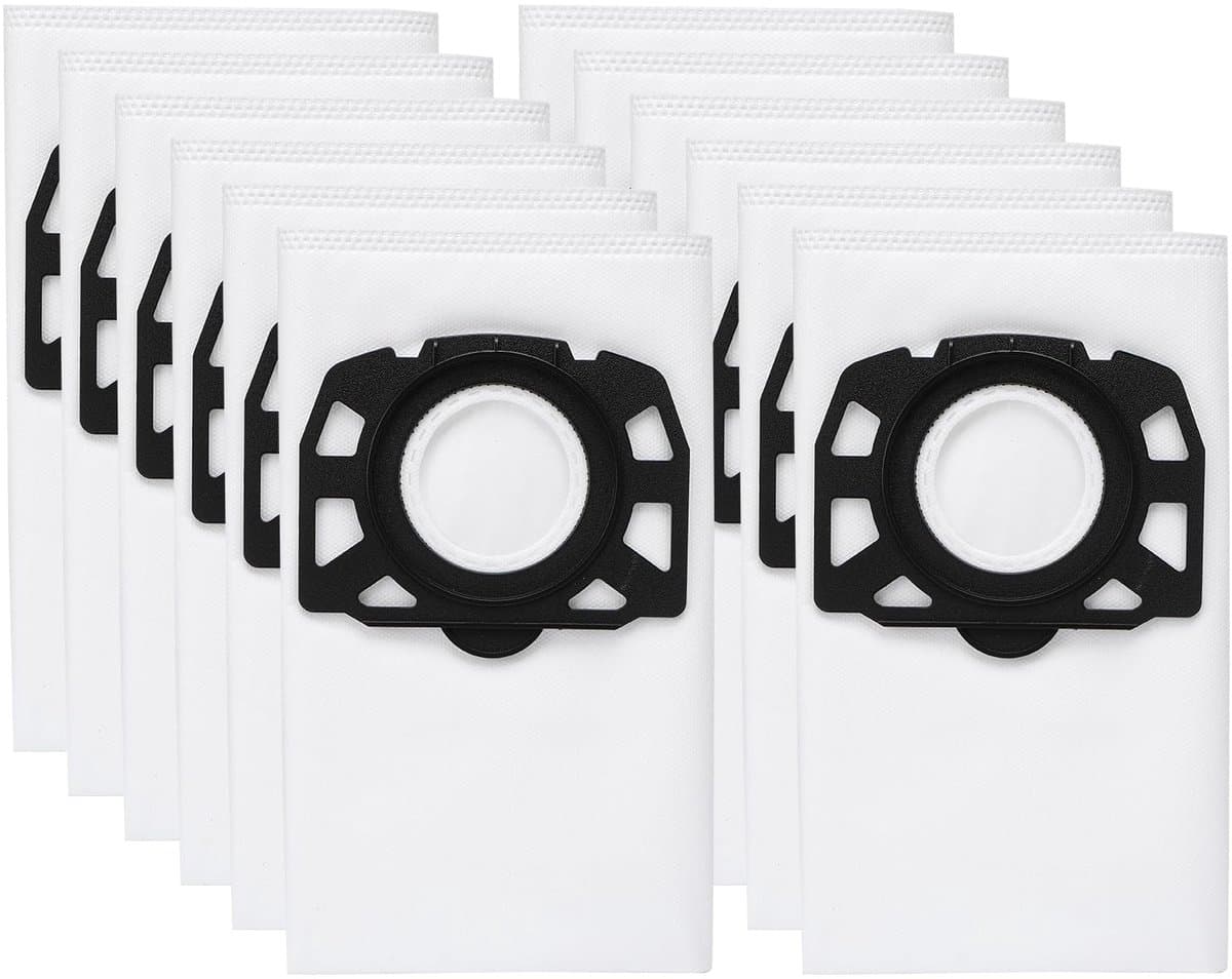 12 stuks KFI 487 filterzakken - vervanging voor Karcher WD4 WD5 WD5 Premium/ MV4 MV5 MV6 nat- en droogstofzuiger - 2.863-006.0 — afbeelding 1