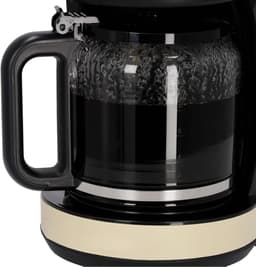 SNJY® Koffiezetapparaat Filterkoffie - Espressomachine - Volautomatische Koffiemachines - 1,25L – 10 Koppen – 1000W – Zwart/Beige — thumbnail 3