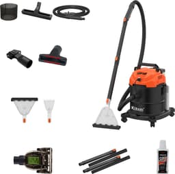 Kibani Nat/ Droogzuiger - Alleszuiger met Accessoires - met Sproeifunctie & Kibani Reinigingsmiddel - 1600W - Tapijtreiniger - Inclusief Opzetstukken — thumbnail 1