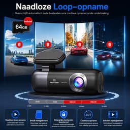 Jurrys Dashcam - Voertuigcamera - dashboardcamera - Bewakingscamera - Kristalhelder - Nauwkeurig - Professioneel - Nachtzicht - Zwart — thumbnail 4